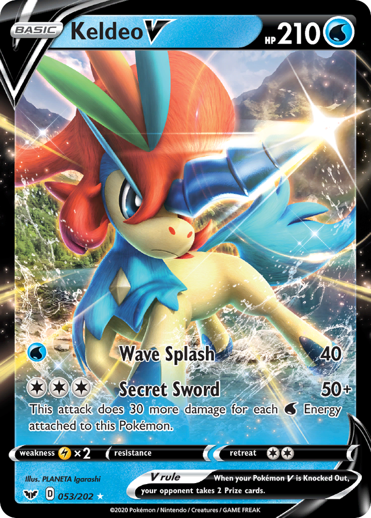 Keldeo V (053/202) [Sword & Shield: Base Set] | Dragon's Lair Comics and Fantasy Houston TX