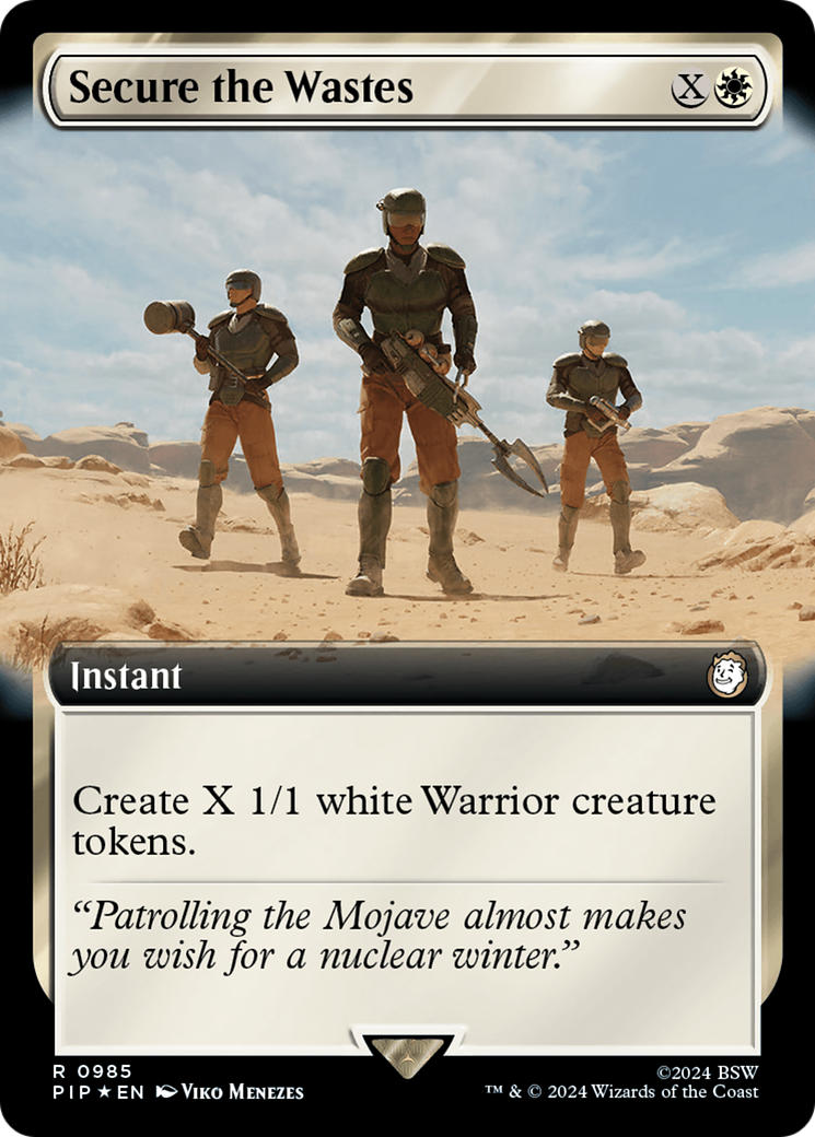 Secure the Wastes (Extended Art) (Surge Foil) [Fallout] | Dragon's Lair Comics and Fantasy Houston TX