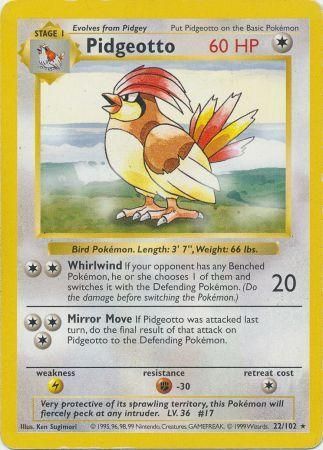 Pidgeotto (22/102) [Base Set Shadowless Unlimited] | Dragon's Lair Comics and Fantasy Houston TX