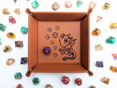 NTSD Gaming Square Leatherette Dice Tray, Assorted Styles | Dragon's Lair Comics and Fantasy Houston TX