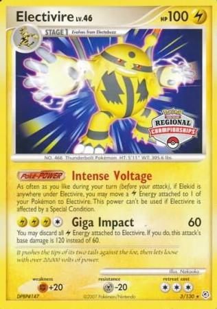 Electivire (3/130) (Regional Championship Promo) [Diamond & Pearl: Base Set] | Dragon's Lair Comics and Fantasy Houston TX