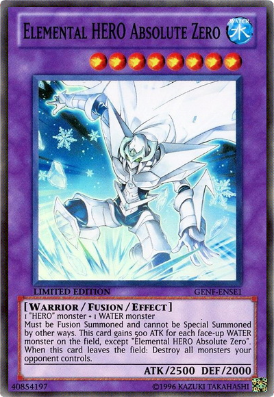 Elemental Hero Absolute Zero [GENF-ENSE1] Super Rare | Dragon's Lair Comics and Fantasy Houston TX