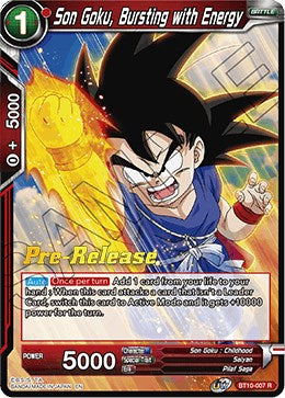 Son Goku, Bursting with Energy (BT10-007) [Rise of the Unison Warrior Prerelease Promos] | Dragon's Lair Comics and Fantasy Houston TX