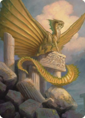 Ancient Gold Dragon Art Card (05) [Commander Legends: Battle for Baldur's Gate Art Series] | Dragon's Lair Comics and Fantasy Houston TX