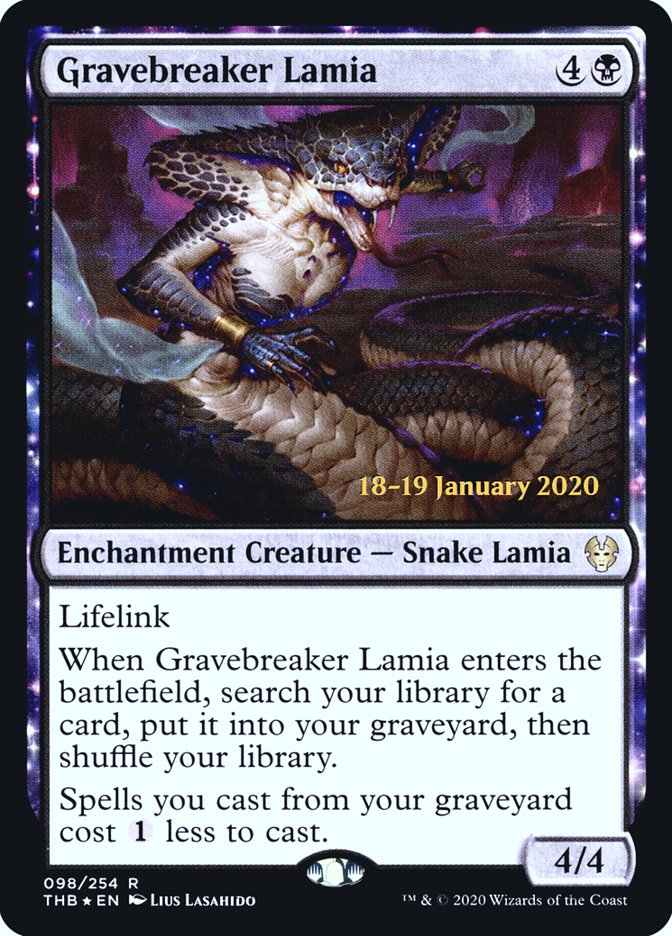 Gravebreaker Lamia [Theros Beyond Death Prerelease Promos] | Dragon's Lair Comics and Fantasy Houston TX