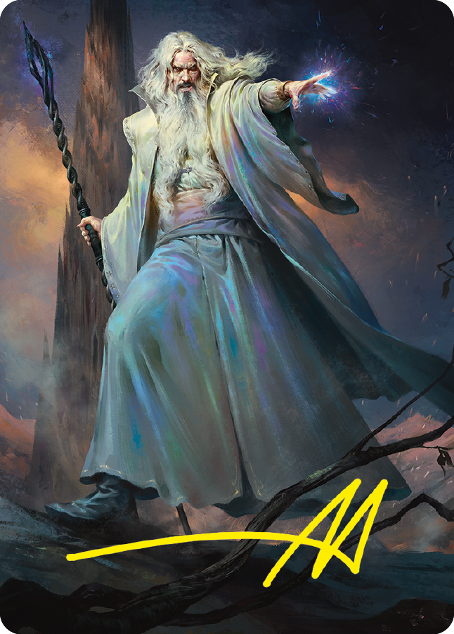 Saruman of Many Colors Art Card (Gold-Stamped Signature) [The Lord of the Rings: Tales of Middle-earth Art Series] | Dragon's Lair Comics and Fantasy Houston TX