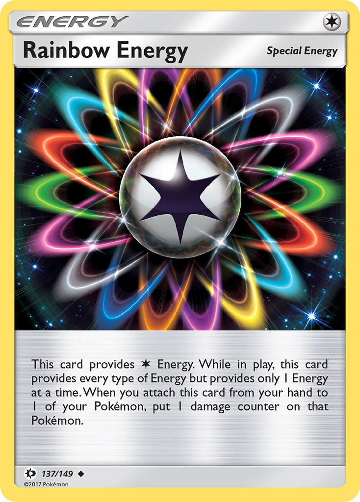 Rainbow Energy (137/149) [Sun & Moon: Base Set] | Dragon's Lair Comics and Fantasy Houston TX