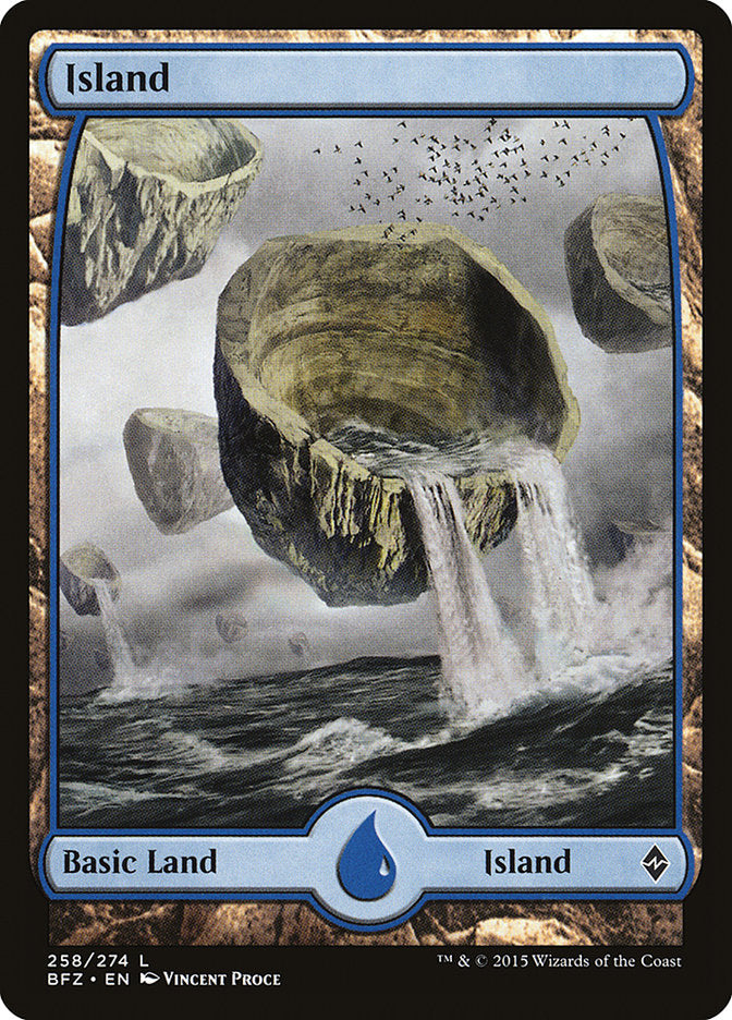 Island (258) (Full Art) [Battle for Zendikar] | Dragon's Lair Comics and Fantasy Houston TX