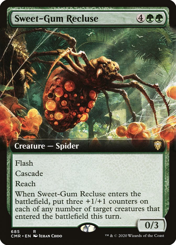 Sweet-Gum Recluse (Extended Art) [Commander Legends] | Dragon's Lair Comics and Fantasy Houston TX