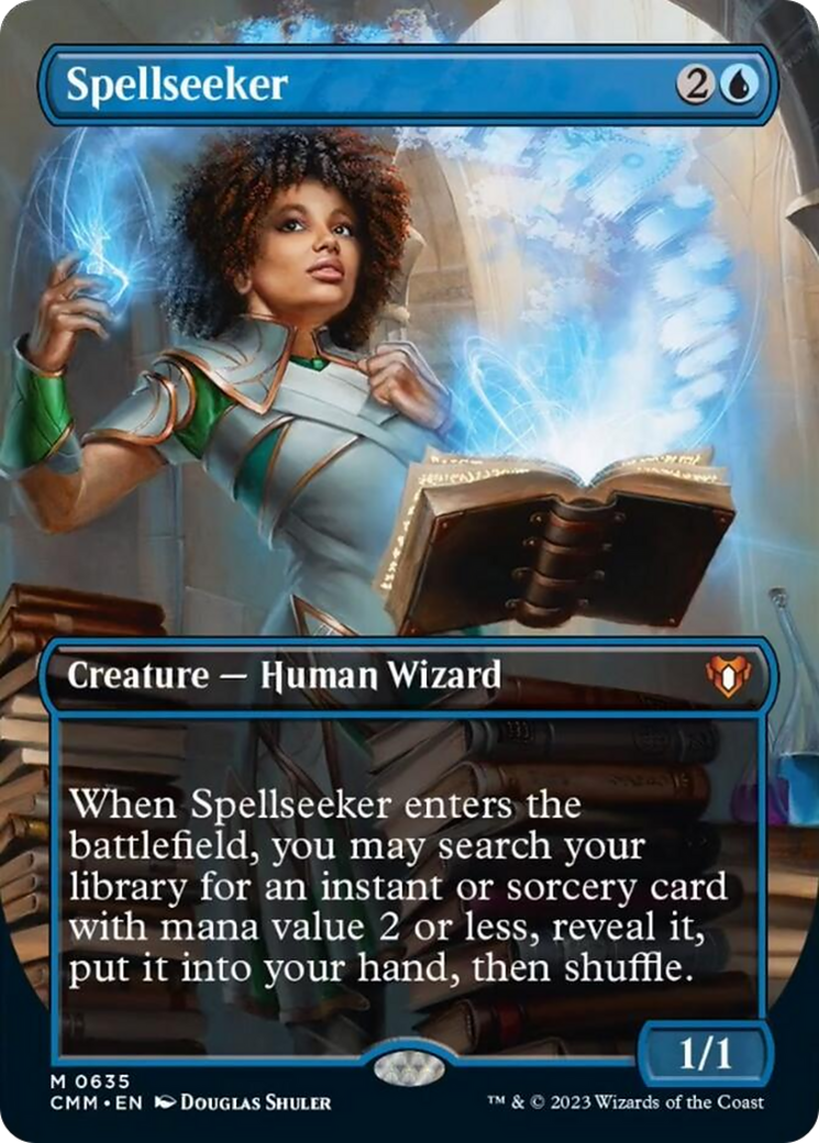 Spellseeker (Borderless Alternate Art) [Commander Masters] | Dragon's Lair Comics and Fantasy Houston TX