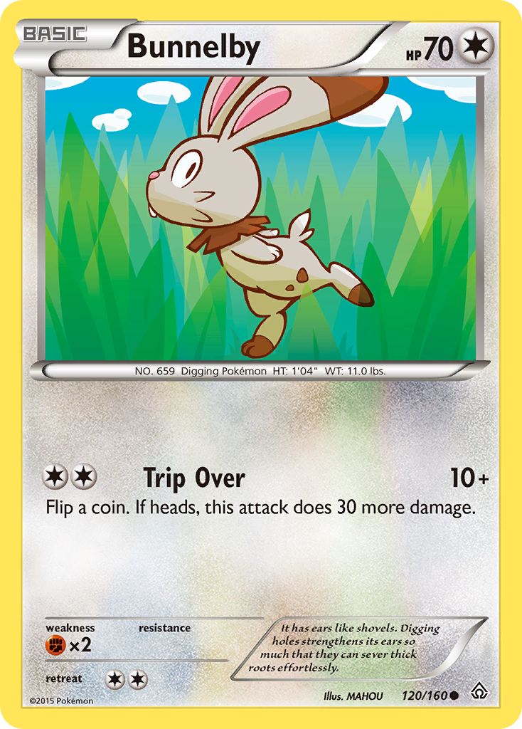 Bunnelby (120/160) [XY: Primal Clash] | Dragon's Lair Comics and Fantasy Houston TX