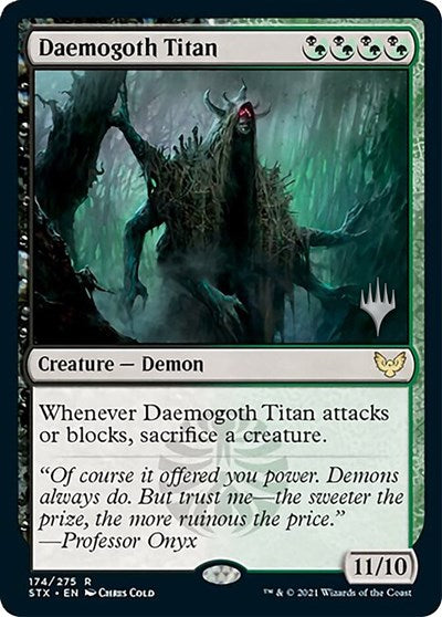 Daemogoth Titan (Promo Pack) [Strixhaven: School of Mages Promos] | Dragon's Lair Comics and Fantasy Houston TX