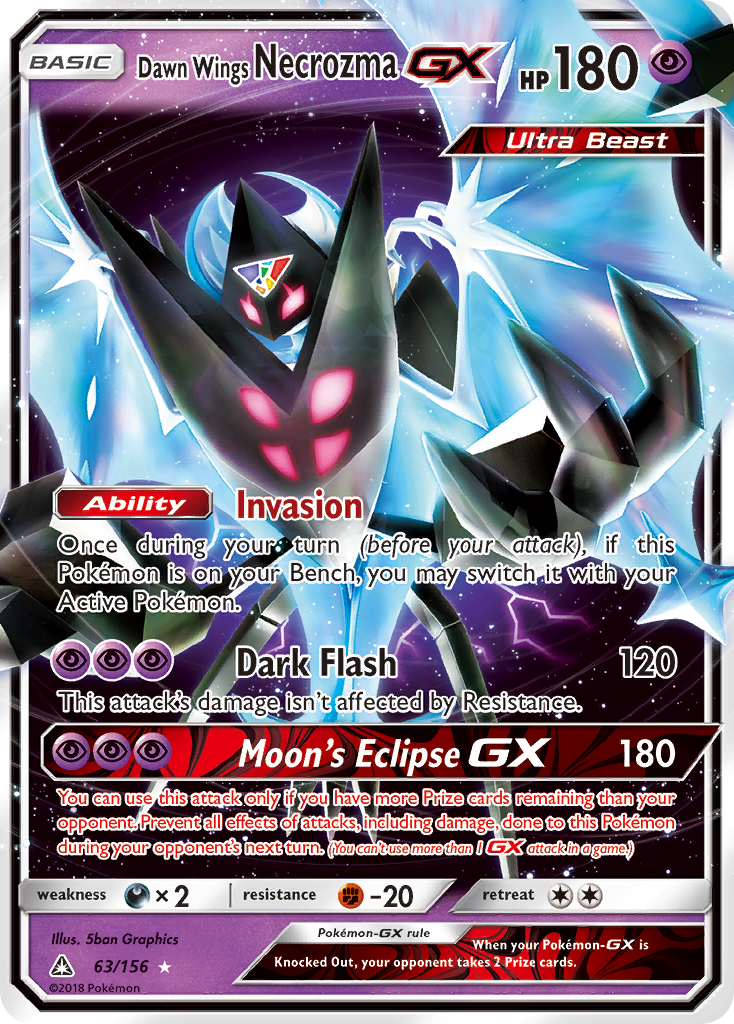 Dawn Wings Necrozma GX (63/156) [Sun & Moon: Ultra Prism] | Dragon's Lair Comics and Fantasy Houston TX