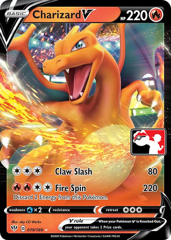 Charizard V (019/189) [Prize Pack Series One] | Dragon's Lair Comics and Fantasy Houston TX