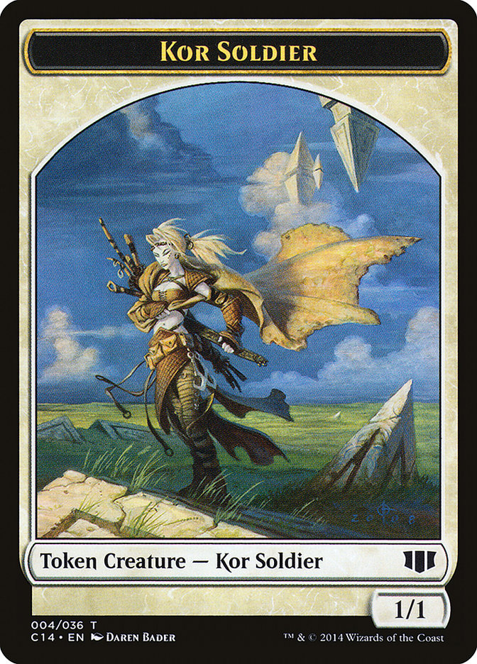 Kor Soldier // Pegasus Double-Sided Token [Commander 2014 Tokens] | Dragon's Lair Comics and Fantasy Houston TX