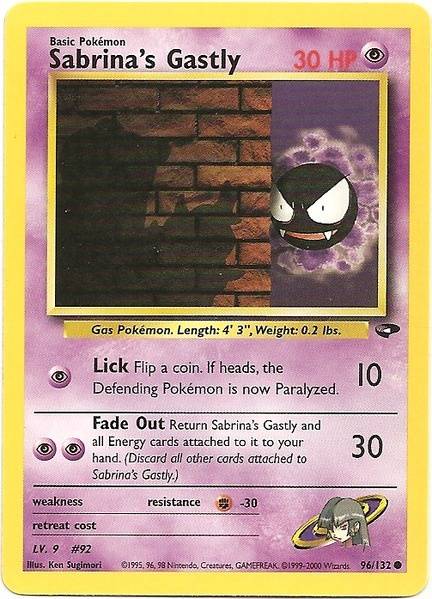 Sabrina's Gastly (96/132) [Gym Challenge Unlimited] | Dragon's Lair Comics and Fantasy Houston TX