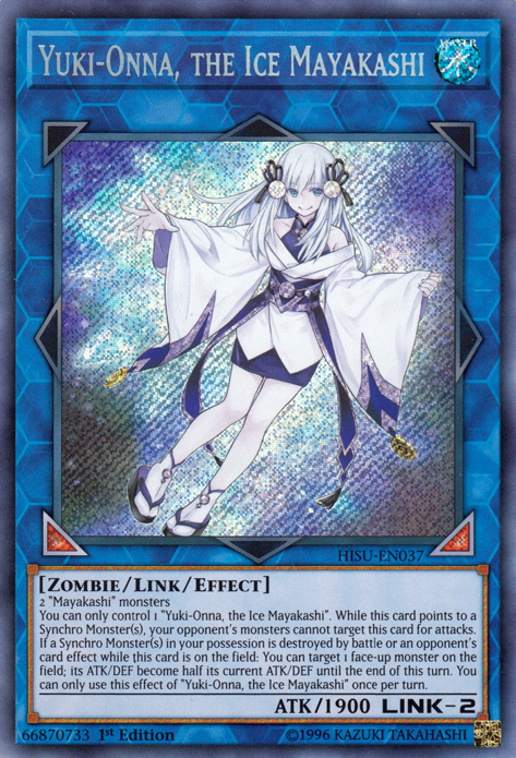 Yuki-Onna, the Ice Mayakashi [HISU-EN037] Secret Rare | Dragon's Lair Comics and Fantasy Houston TX