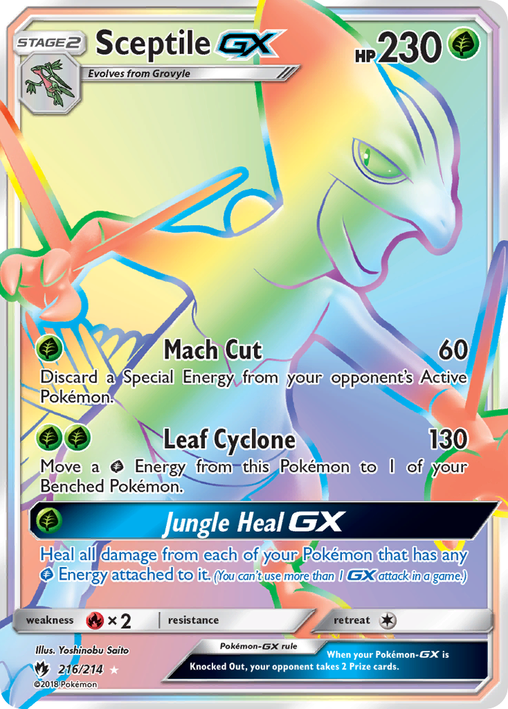 Sceptile GX (216/214) [Sun & Moon: Lost Thunder] | Dragon's Lair Comics and Fantasy Houston TX