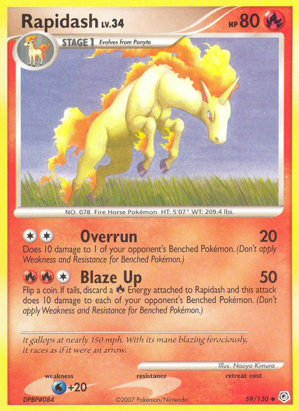 Rapidash (59/130) [Diamond & Pearl: Base Set] | Dragon's Lair Comics and Fantasy Houston TX