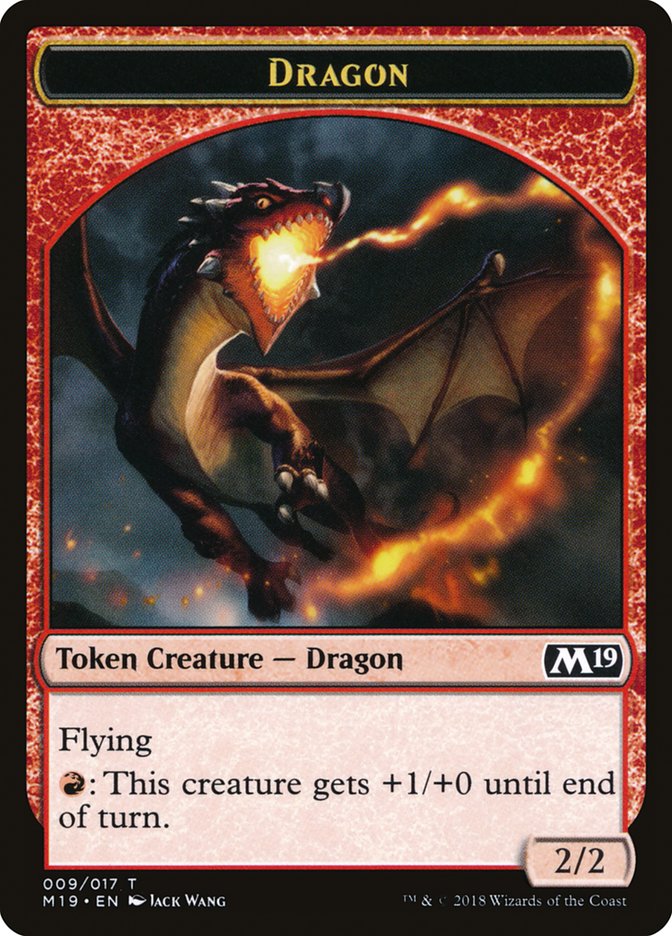 Dragon Token (009/017) [Core Set 2019 Tokens] | Dragon's Lair Comics and Fantasy Houston TX