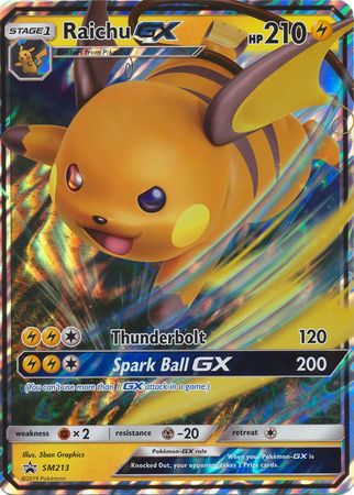 Raichu GX (SM213) (Jumbo Card) [Sun & Moon: Black Star Promos] | Dragon's Lair Comics and Fantasy Houston TX