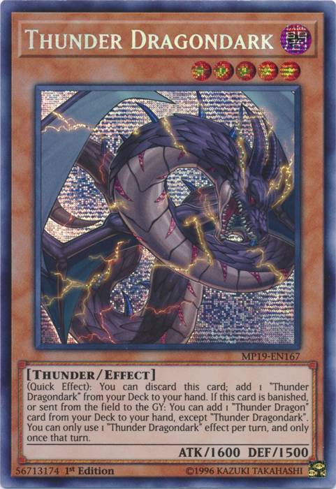 Thunder Dragondark [MP19-EN167] Prismatic Secret Rare | Dragon's Lair Comics and Fantasy Houston TX