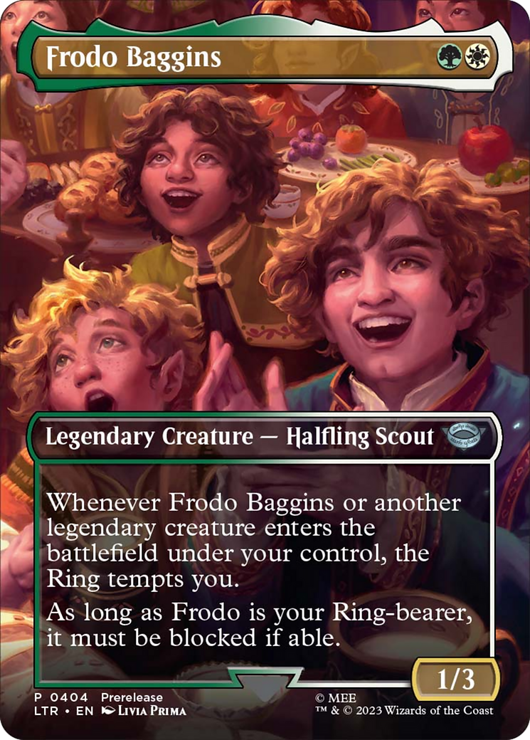 Frodo Baggins (Borderless Alternate Art) [The Lord of the Rings: Tales of Middle-Earth] | Dragon's Lair Comics and Fantasy Houston TX