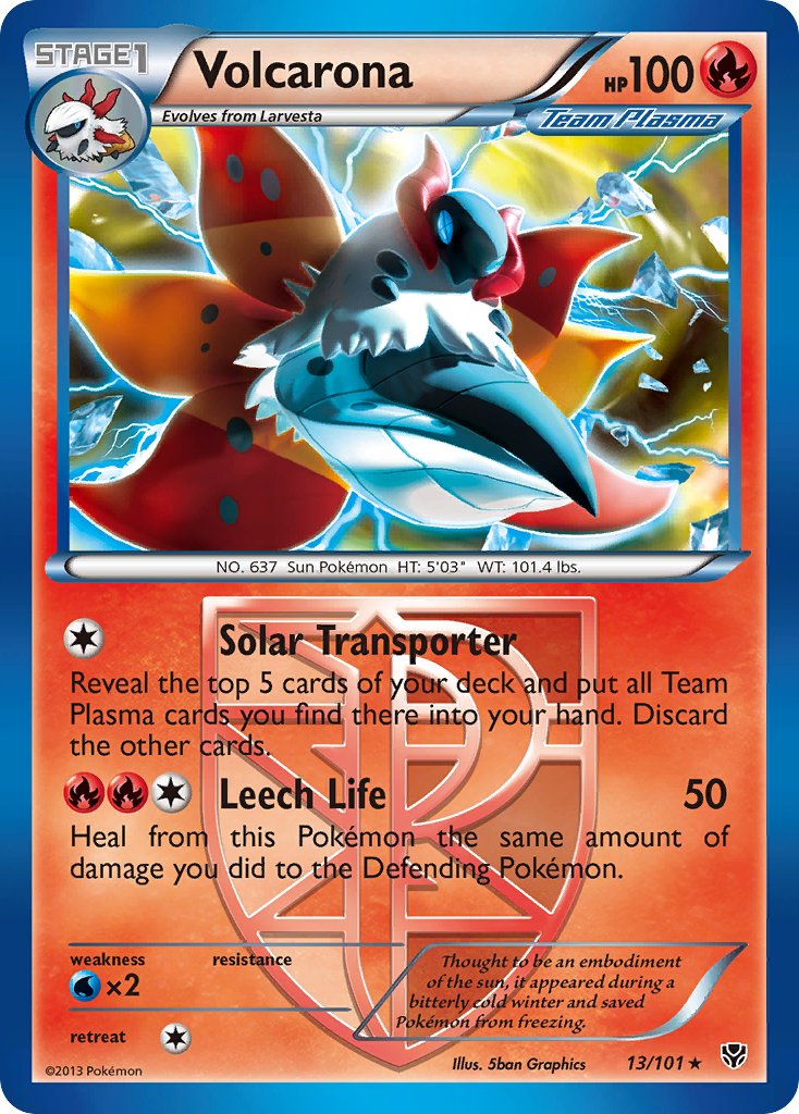 Volcarona (13/101) (Theme Deck Exclusive) [Black & White: Plasma Blast] | Dragon's Lair Comics and Fantasy Houston TX