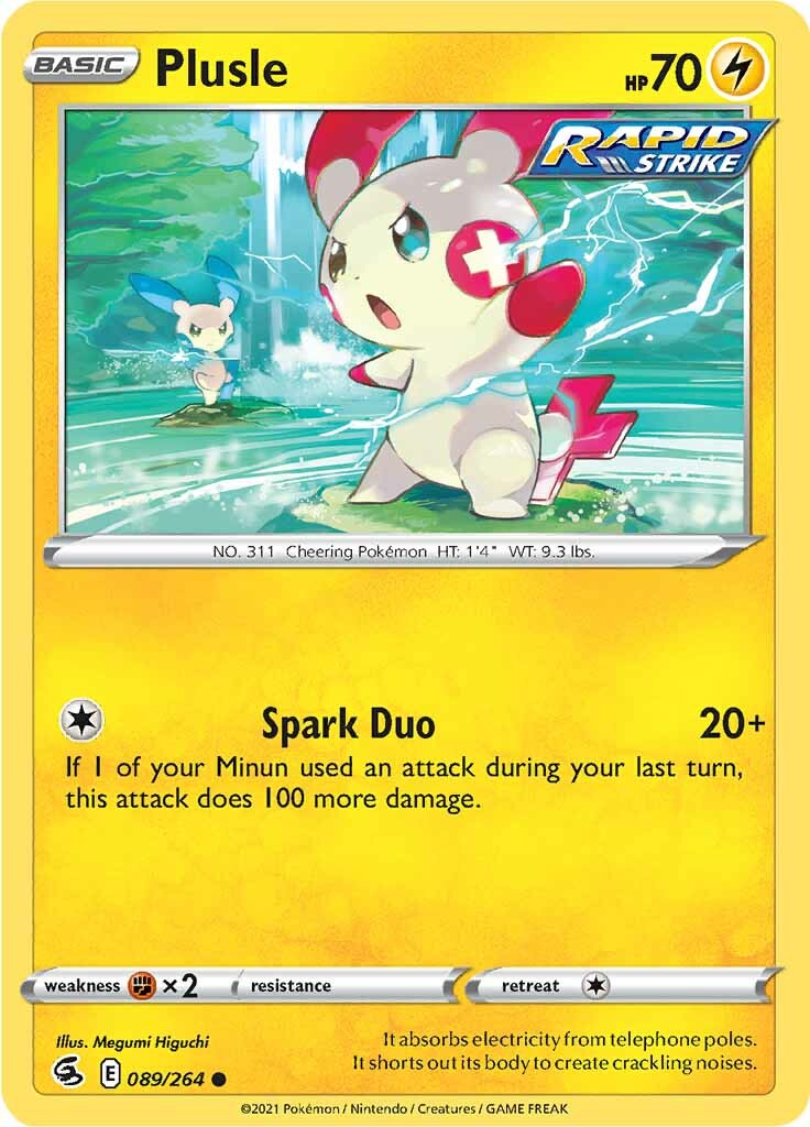 Plusle (089/264) [Sword & Shield: Fusion Strike] | Dragon's Lair Comics and Fantasy Houston TX