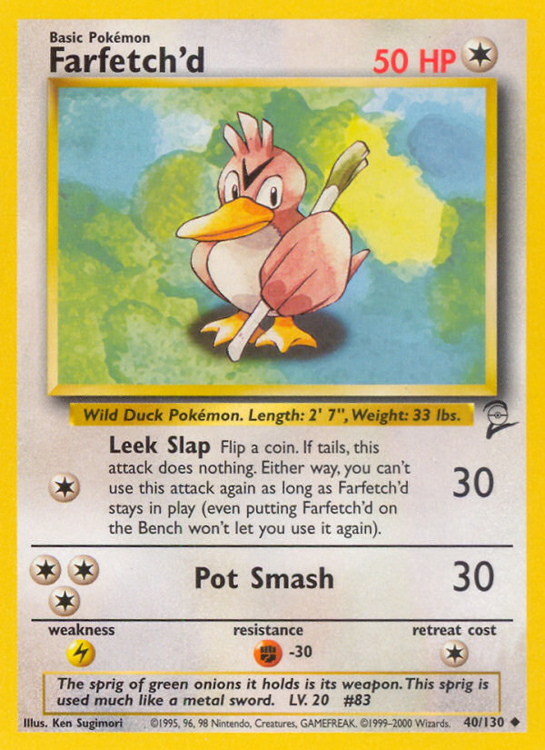 Farfetch'd (40/130) [Base Set 2] | Dragon's Lair Comics and Fantasy Houston TX