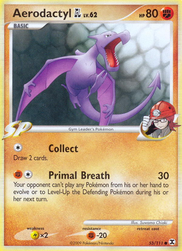 Aerodactyl GL (55/111) [Platinum: Rising Rivals] | Dragon's Lair Comics and Fantasy Houston TX