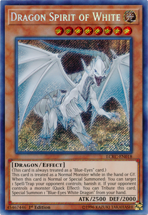 Dragon Spirit of White [LCKC-EN018] Secret Rare | Dragon's Lair Comics and Fantasy Houston TX