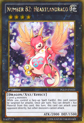 Number 82: Heartlandraco [PGLD-EN025] Gold Secret Rare | Dragon's Lair Comics and Fantasy Houston TX