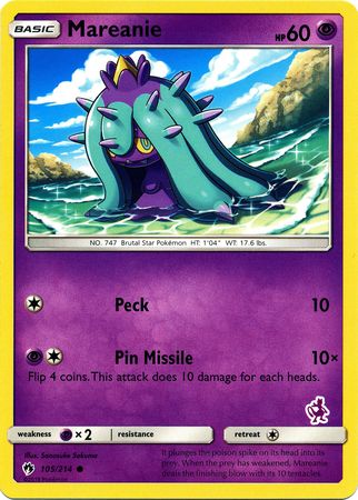 Mareanie (105/214) (Mewtwo Deck) [Battle Academy 2020] | Dragon's Lair Comics and Fantasy Houston TX