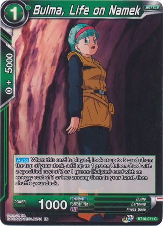 Bulma, Life on Namek (BT10-071) [Rise of the Unison Warrior 2nd Edition] | Dragon's Lair Comics and Fantasy Houston TX