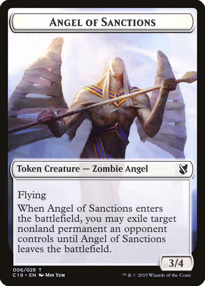 Angel of Sanctions Token [Commander 2019 Tokens] | Dragon's Lair Comics and Fantasy Houston TX