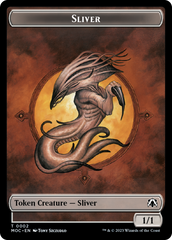 Goblin // Sliver Double-Sided Token [March of the Machine Commander Tokens] | Dragon's Lair Comics and Fantasy Houston TX