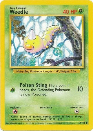 Weedle (69/102) [Base Set Unlimited] | Dragon's Lair Comics and Fantasy Houston TX