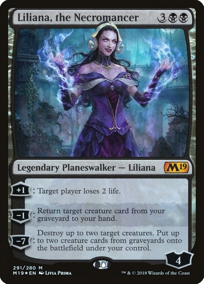 Liliana, the Necromancer [Core Set 2019] | Dragon's Lair Comics and Fantasy Houston TX