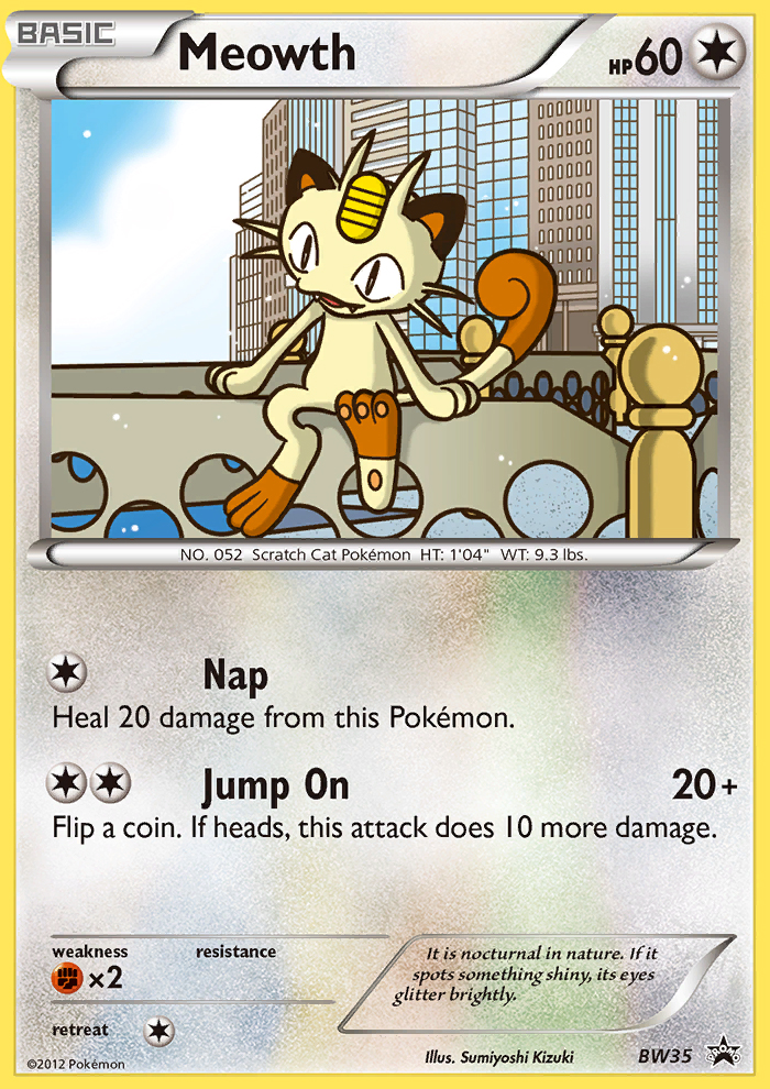 Meowth (BW35) [Black & White: Black Star Promos] | Dragon's Lair Comics and Fantasy Houston TX