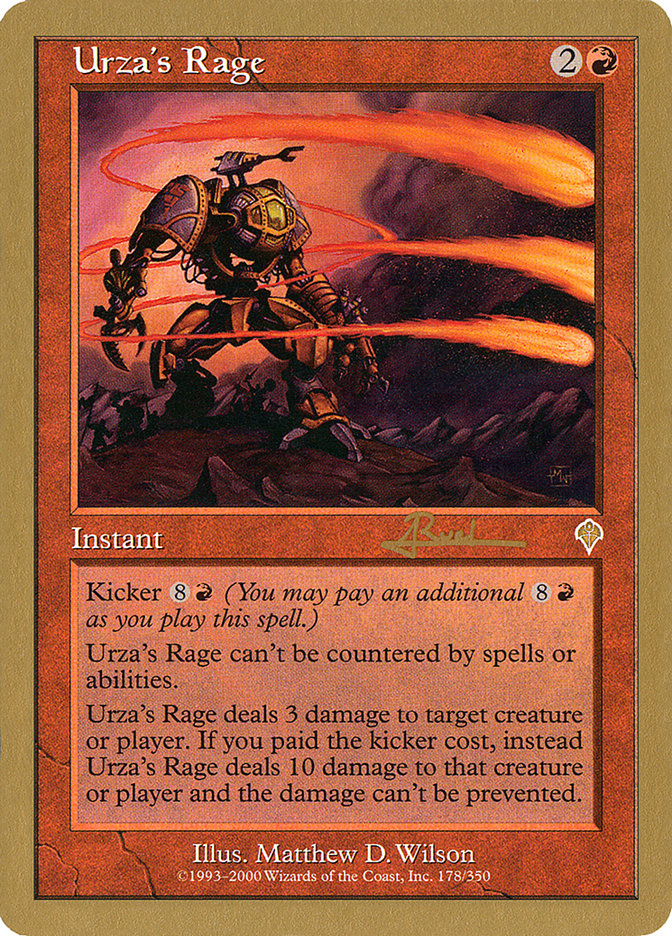 Urza's Rage (Antoine Ruel) [World Championship Decks 2001] | Dragon's Lair Comics and Fantasy Houston TX