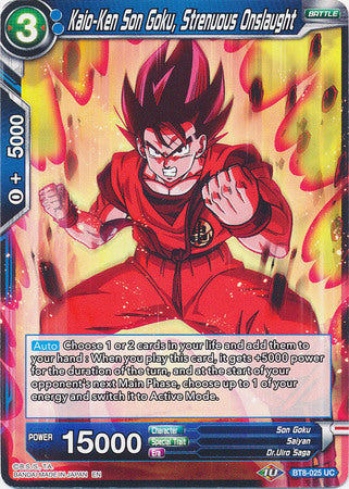 Kaio-Ken Son Goku, Strenuous Onslaught (BT8-025) [Malicious Machinations] | Dragon's Lair Comics and Fantasy Houston TX