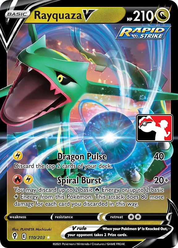 Rayquaza V (110/203) [Prize Pack Series One] | Dragon's Lair Comics and Fantasy Houston TX