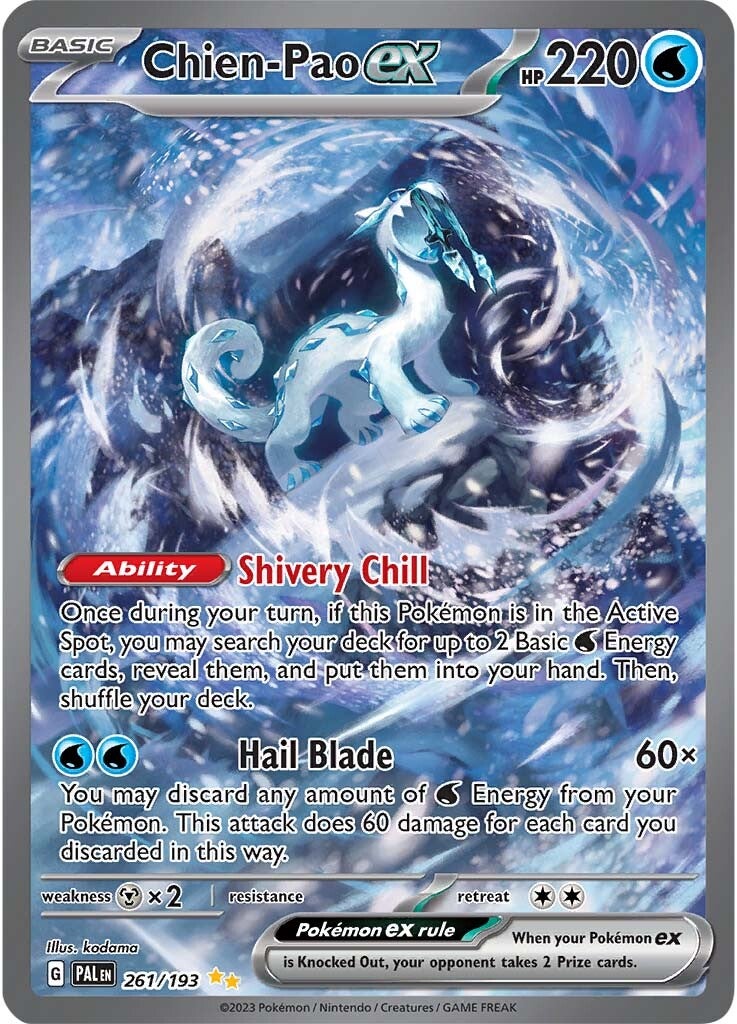 Chien-Pao ex (261/193) [Scarlet & Violet: Paldea Evolved] | Dragon's Lair Comics and Fantasy Houston TX