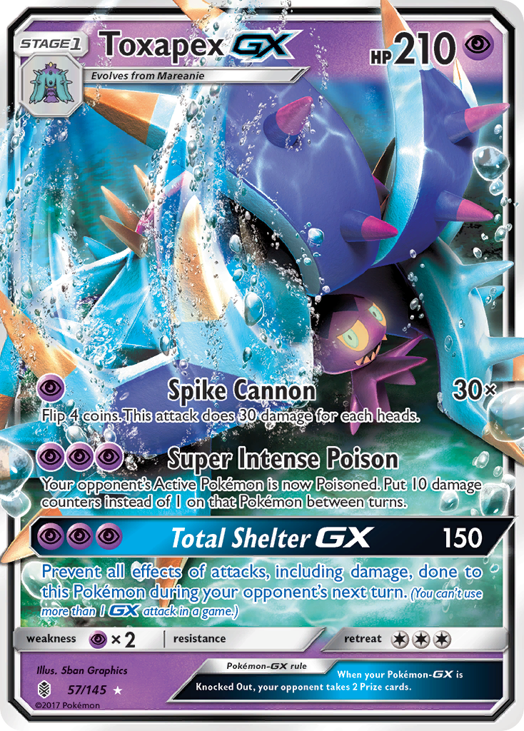 Toxapex GX (57/145) [Sun & Moon: Guardians Rising] | Dragon's Lair Comics and Fantasy Houston TX