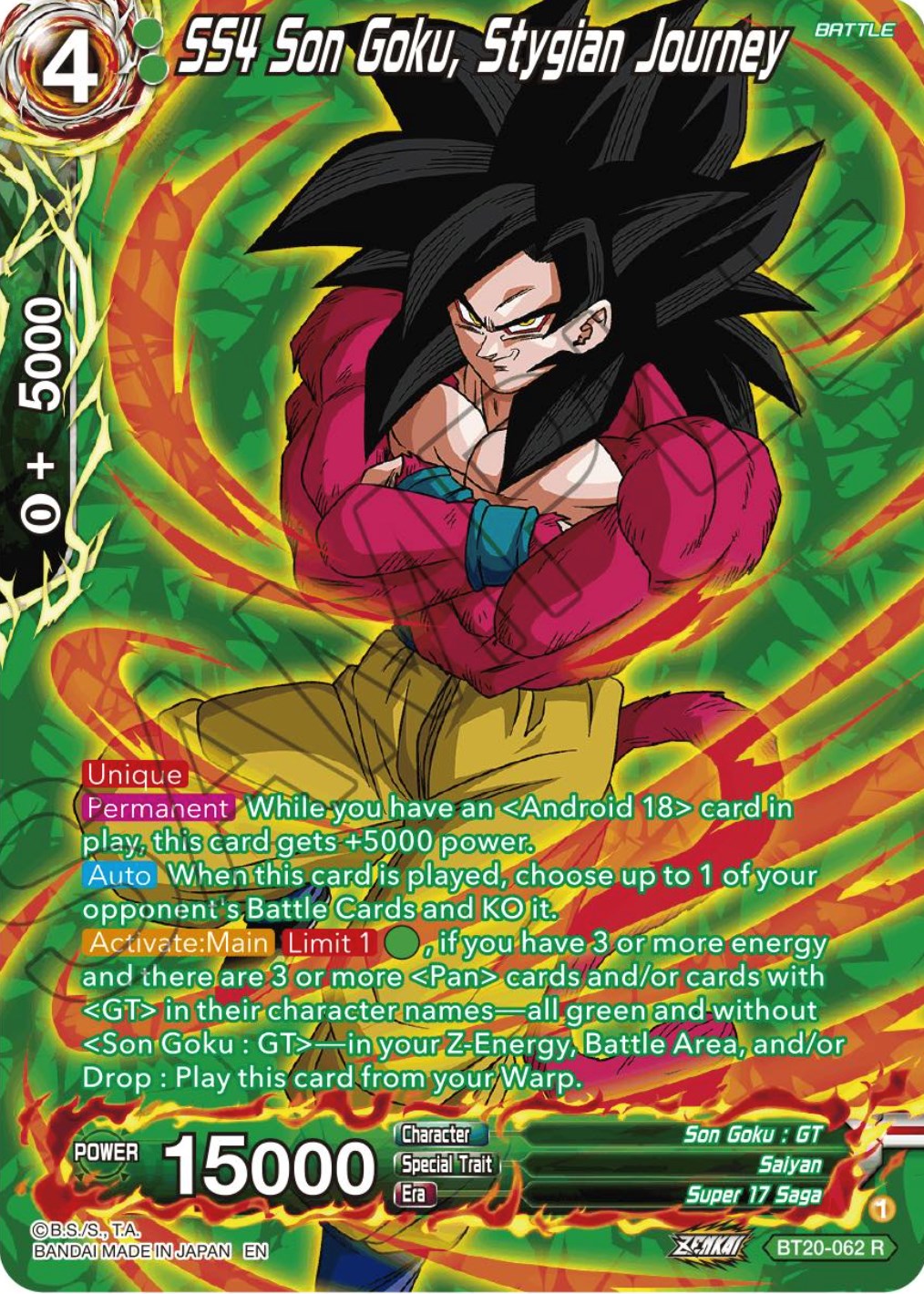 SS4 Son Goku, Stygian Journey (Silver Foil) (BT20-062) [Power Absorbed] | Dragon's Lair Comics and Fantasy Houston TX