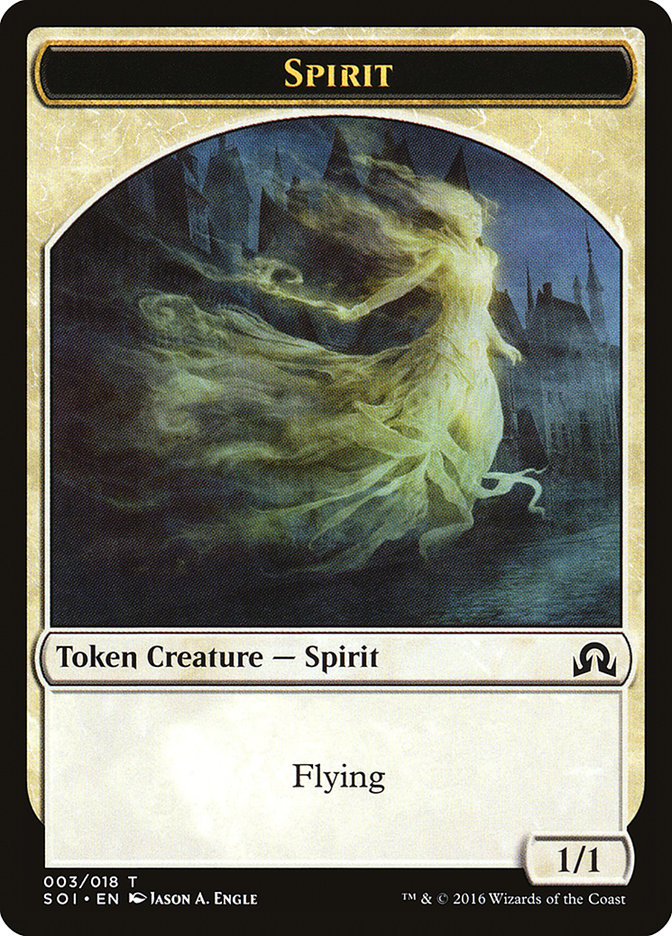 Spirit Token [Shadows over Innistrad Tokens] | Dragon's Lair Comics and Fantasy Houston TX