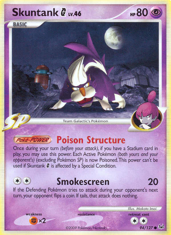 Skuntank G (94/127) [Platinum: Base Set] | Dragon's Lair Comics and Fantasy Houston TX