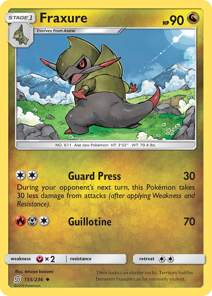 Fraxure (155/236) [Sun & Moon: Unified Minds] | Dragon's Lair Comics and Fantasy Houston TX