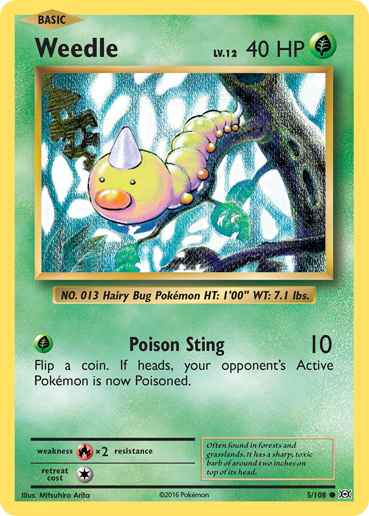 Weedle (5/108) [XY: Evolutions] | Dragon's Lair Comics and Fantasy Houston TX